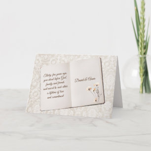 Scrapbook on Damask für 35 Jahre Karte