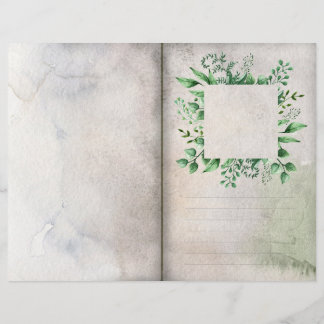 Scrapbook Page Watercolor Foliage