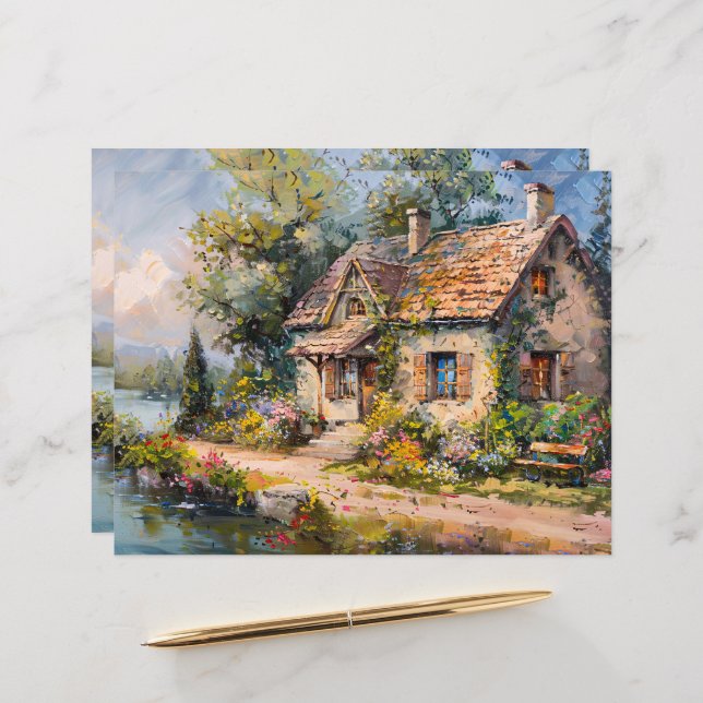 Scrapbook Paper der Whimsical Seaside Hütte (Vorderseite/Rückseite Beispiel)