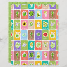 Scrapbook Paper der Wüste Pflanze