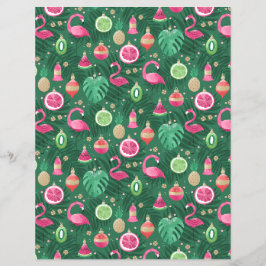 Scrapbook Paper Tropical Christmas Decorations