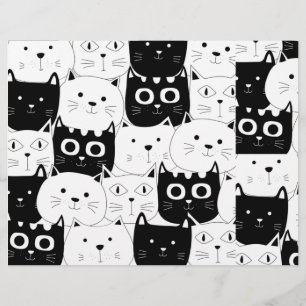 Scrapbook Paper von Black and White Kitty Flyer
