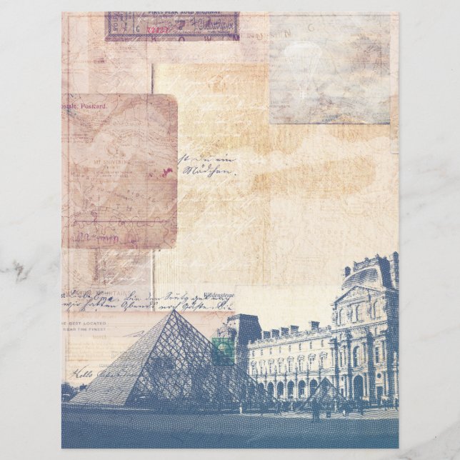 Scrapbook Paper von Vintage Travel Journal (Vorderseite)