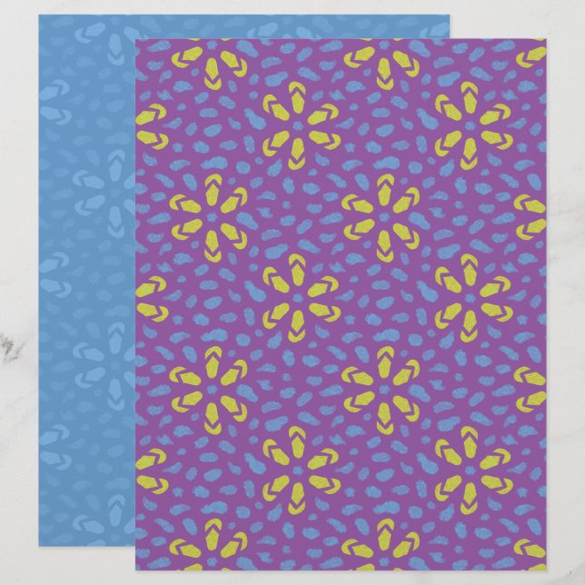 Scrapbook-Papier für dreh-Flop-Blume (Vorne/Hinten)
