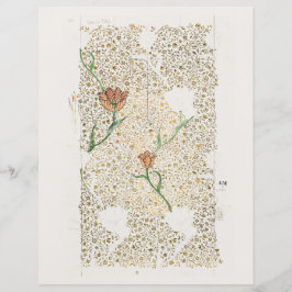 SCRAPBOOK PAPIER : WILLIAM MORRIS : GARDEN TULIP