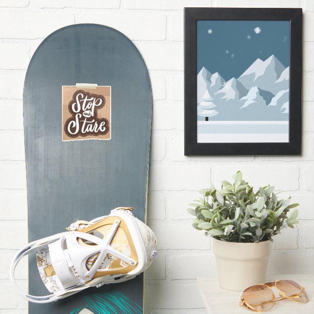 Scrapbook Style Motivation Quote Stickers Aufkleber (Snowboard)