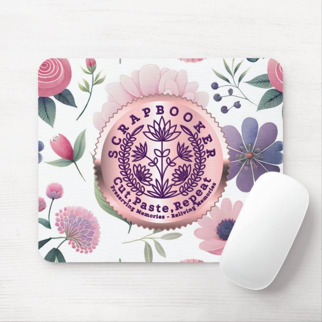 Scrapbookers - Ausschneiden, Einfügen und Wiederho Mousepad (Mit Mouse)