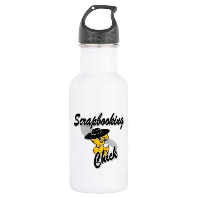 Scrapbooking Chick #4 Trinkflasche (Vorderseite)