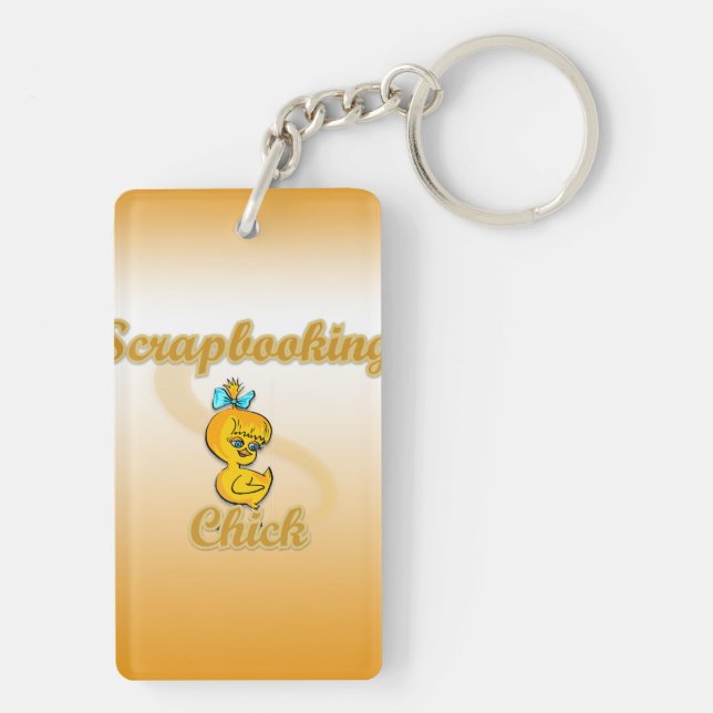 Scrapbooking Chick Schlüsselanhänger (Rückseite)