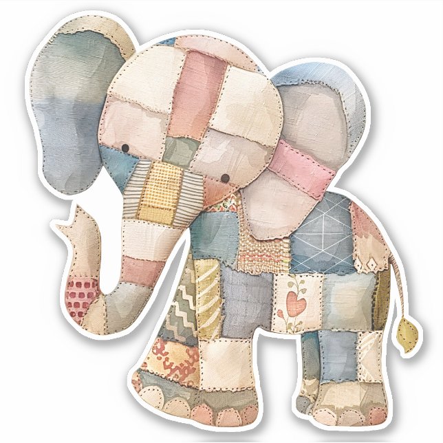 Scrapbooking Elephant Sticker (Vorderseite)