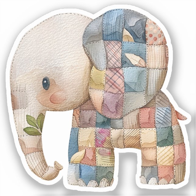 Scrapbooking Elephant Sticker (Vorderseite)