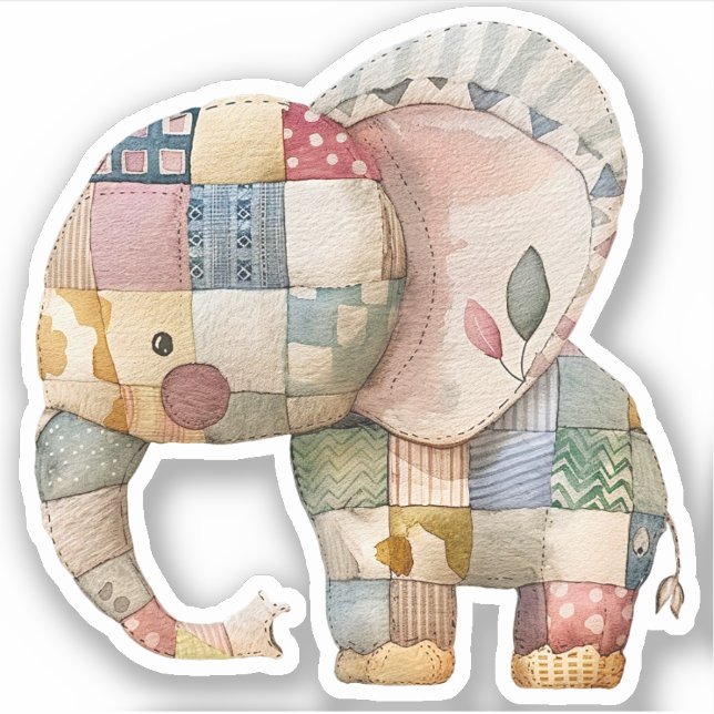 Scrapbooking Elephant Sticker (Vorderseite)