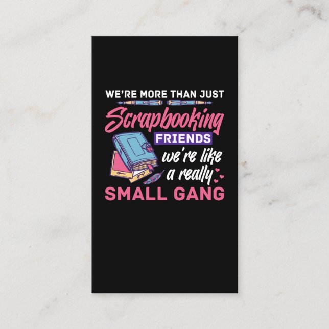 Scrapbooking Friends Book Crafting Hobby Visitenkarte (Vorderseite)