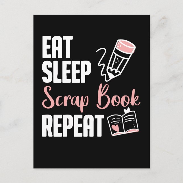 Scrapbooking Hobby Funny Crafty Scrap Book Lover Postkarte (Vorderseite)