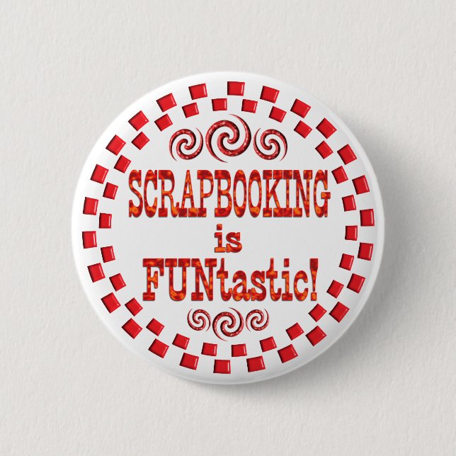 Scrapbooking ist FUNtastic Button (Vorderseite)