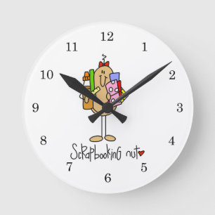 Scrapbooking-Nuss-T-Shirts und Geschenke Runde Wanduhr