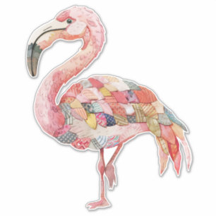 Scrapbooking Pink Flamingo Sticker