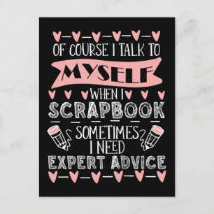 Scrapbooking Spaß Funny Book Crafting Hobby Postkarte