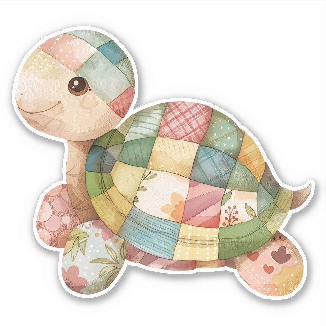 Scrapbooking Turtle Sticker (Vorderseite)