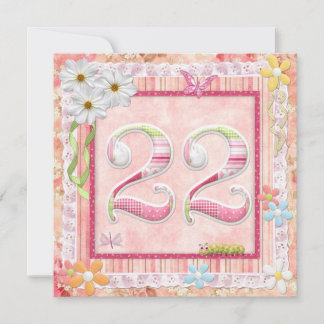Scrapbooking zum 22. Geburtstag Einladung
