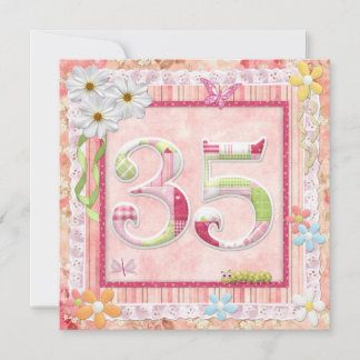 Scrapbooking zum 35. Geburtstag Einladung