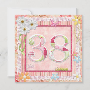 Scrapbooking zum 38. Geburtstag Einladung