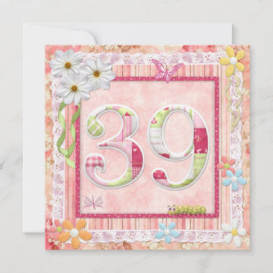 Scrapbooking zum 39. Geburtstag Einladung
