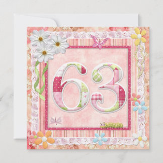 Scrapbooking zum 63. Geburtstag Einladung