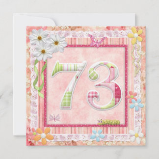 Scrapbooking zum 73. Geburtstag Einladung