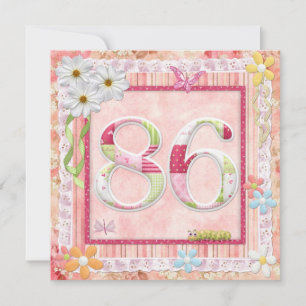 Scrapbooking zum 86. Geburtstag Einladung