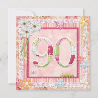 Scrapbooking zum 90. Geburtstag Einladung
