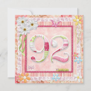 Scrapbooking zum 92. Geburtstag Einladung