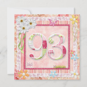 Scrapbooking zum 93. Geburtstag Einladung