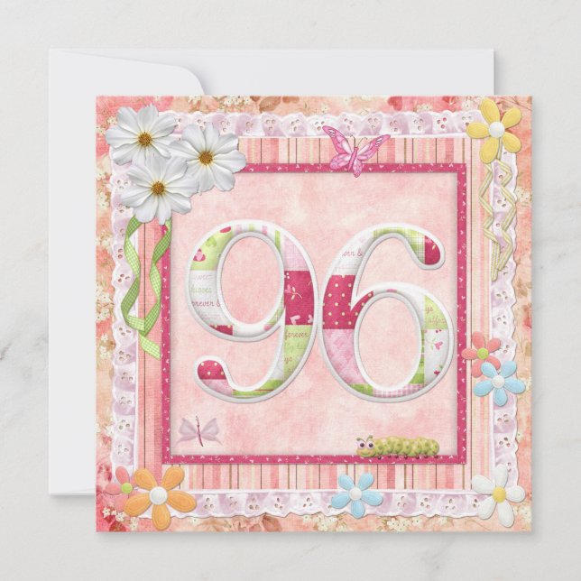 Scrapbooking zum 97. Geburtstag Einladung (Vorderseite)