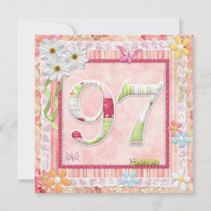 Scrapbooking zum 97. Geburtstag Einladung
