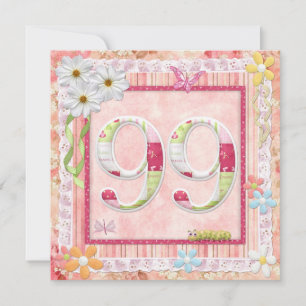 Scrapbooking zum 99. Geburtstag Einladung