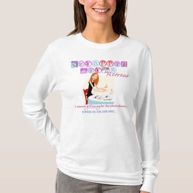 Scrappin Mädchen-Rückzug T-Shirt (Vorderseite)