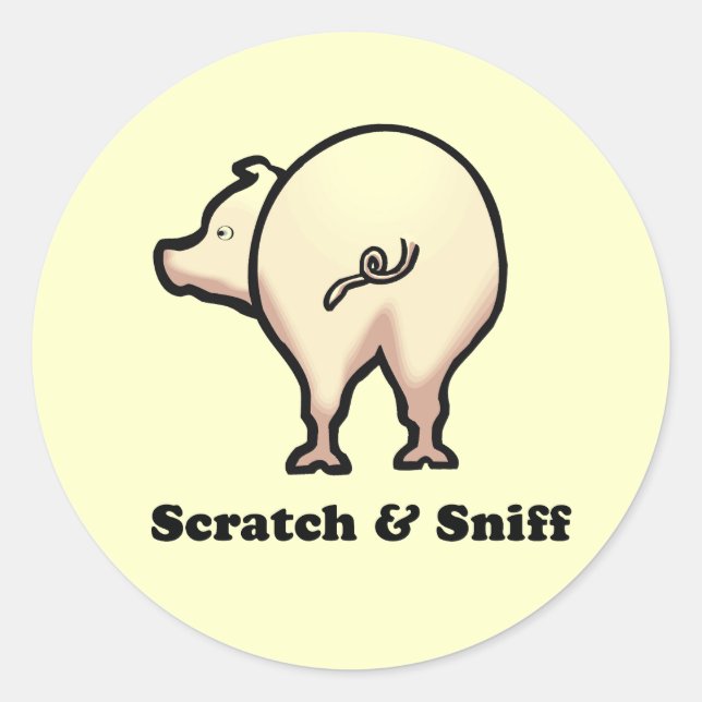 Scratch n Sniff baby T - Shirt Runder Aufkleber (Vorderseite)