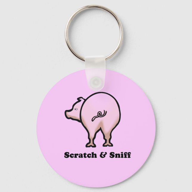 Scratch n Sniff baby T - Shirt Schlüsselanhänger (Vorderseite)