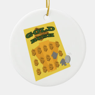 Scratch Off Keramik Ornament