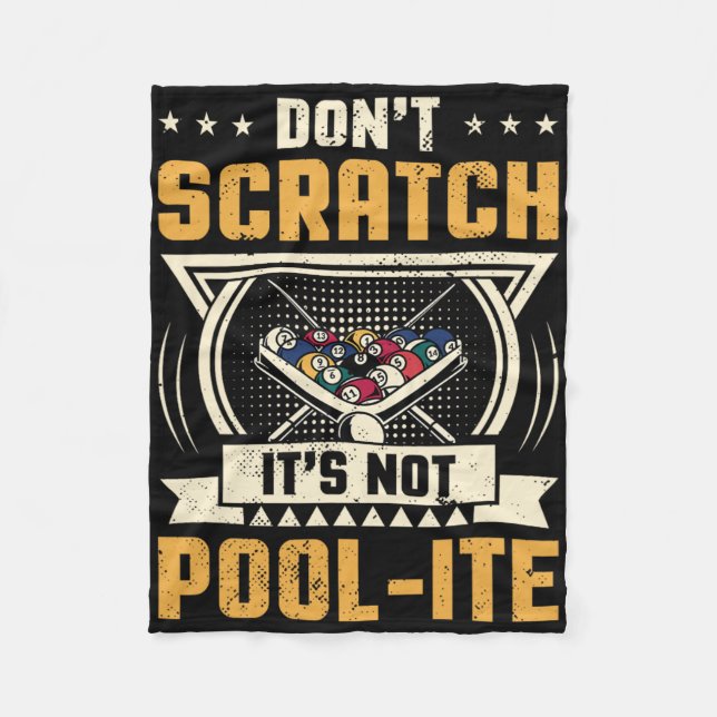 Scratch seine nicht-Pool-Snooker Billard Pl Fleecedecke (Vorderseite)