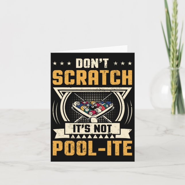 Scratch seine nicht-Pool-Snooker Billard Pl Karte (Vorderseite)
