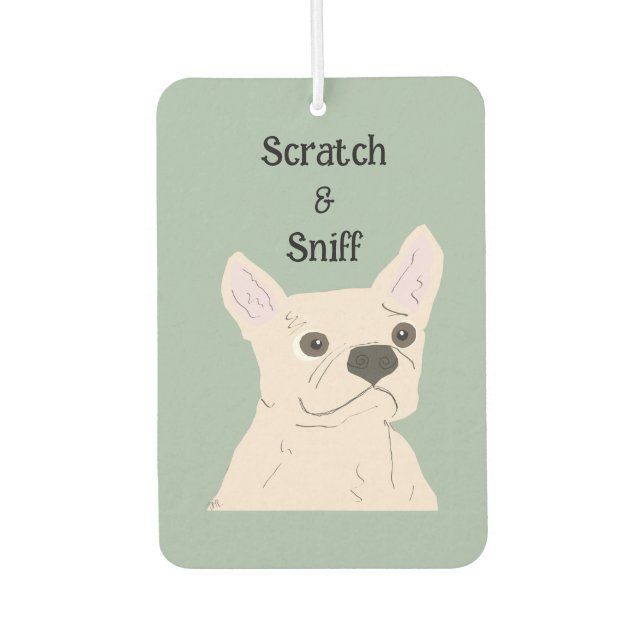 Scratch & Sniff, cute dog, Autolufterfrischer (Vorderseite)