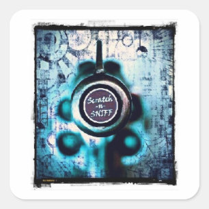 Scratch & Sniff Quadratischer Aufkleber