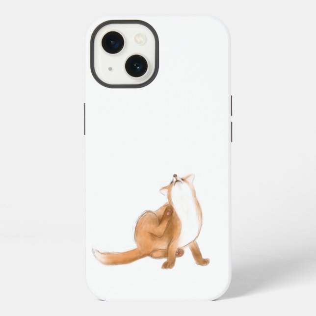 Scratching fox iPhone hülle (Rückseite)