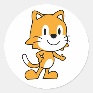 ScratchJr Cat Sticker