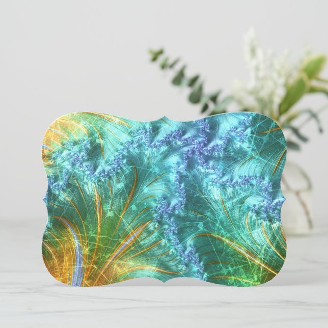 Scratchy Fraktal Feiertagskarte (Stehend Vorderseite)