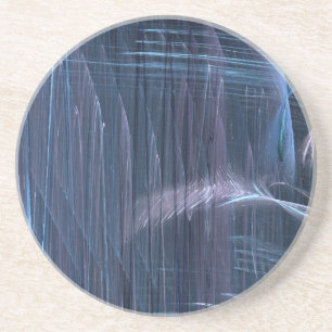 Scratchy Record Sound Waves in Blue Untersetzer