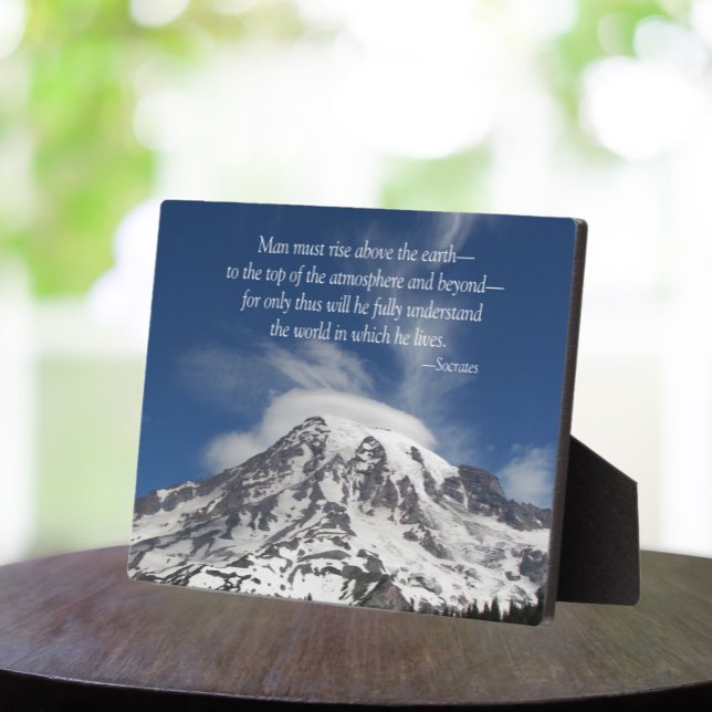 Scrates Quote Mount Rainier Fotoplatte (In Situ Table)