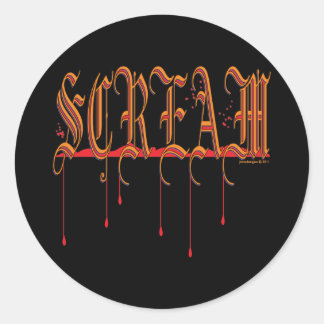 SCREAM Bloody Halloween Runder Aufkleber
